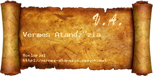Vermes Atanázia névjegykártya